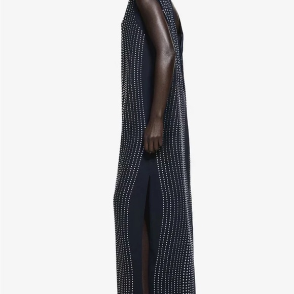 H&M Black Midi Dress with Silver Detailing - Picture 5 of 5